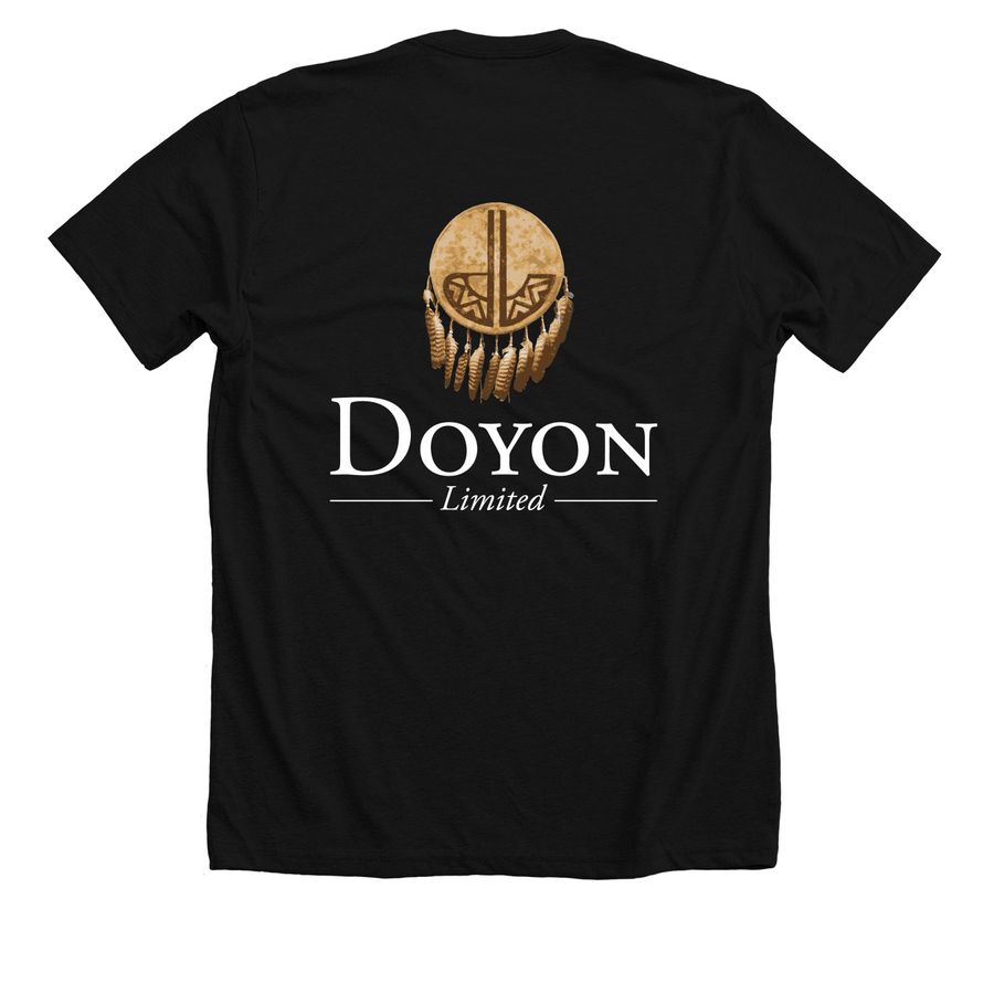 TEAM DOYON&nbsp;, a Solid Black Blend Premium Unisex Tee (back-view)