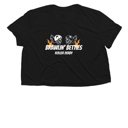 Burn, Baby, Burn, a Black Women?s Flowy Cropped Tee