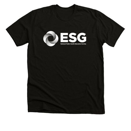 ESG Apparel, a Black Heather Premium Unisex Tee