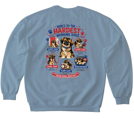 Tibbies Celebrate Labor Day, a Stone Blue Softstyle Crewneck Sweatshirt