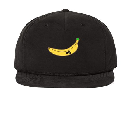 Banana Hat, a Black Printed Umpqua Snapback Cap