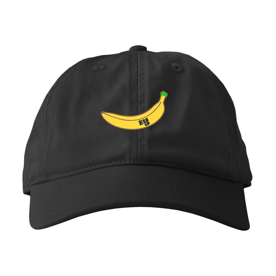 Banana Hat, a Black Printed Eco Baseball Cap