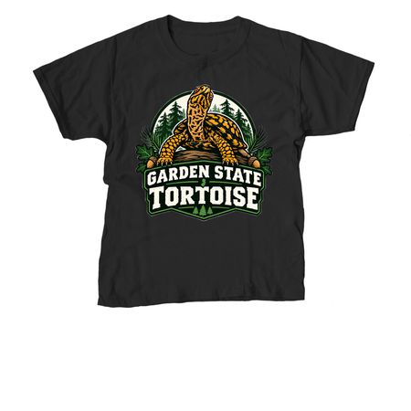 Garden State Tortoise Official Logo, a Black Youth Unisex Tee