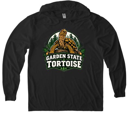 Garden State Tortoise Official Logo, a Space Black Allmade Eco Triblend Hoodie Tee