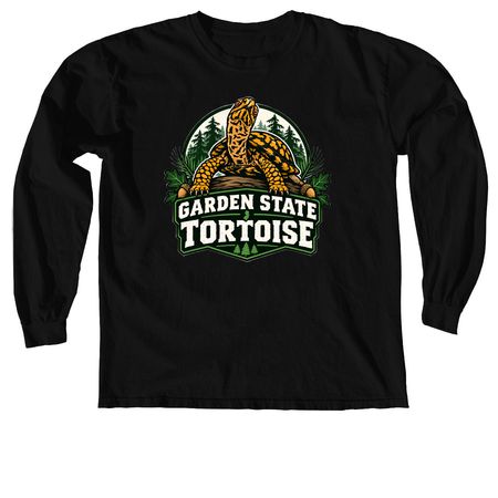 Garden State Tortoise Official Logo, a Black Comfort Colors Long Sleeve Tee