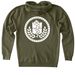 Apparel with a white front and back logo!, a Army Heavyweight Zip Up Hoodie (back-view)