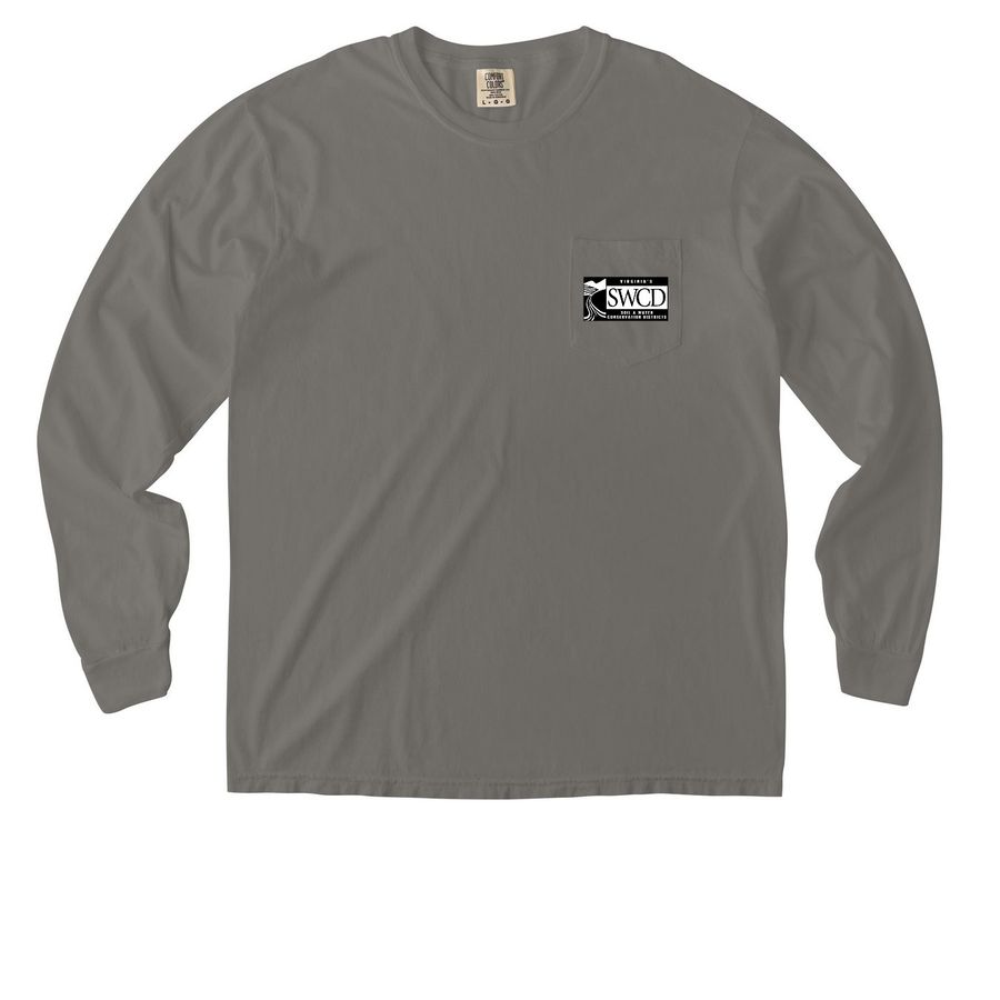 Good Things Happen Under the Covers Shirts, a Grey Comfort Colors Long Sleeve Pocket Tee