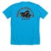 JMHA-saving one hoofbeat at a time, a Neon Blue Premium Unisex Tee (back-view)