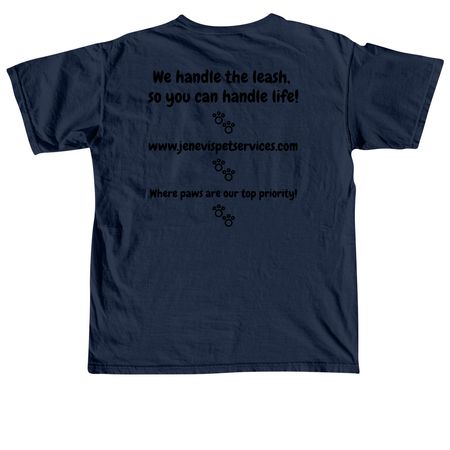 Cotton Tops Black Print (3/9), a True Navy Comfort Colors Unisex Tee (back-view)