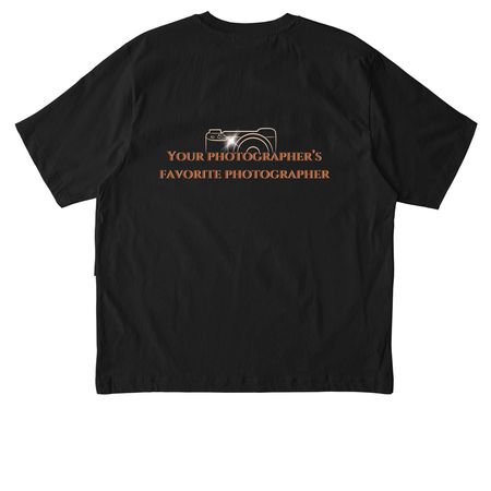 Your Photographer's Favorite Photographer&nbsp;, a Black Stanley/Stella Unisex Freestyler Heavyweight Tee (back-view)
