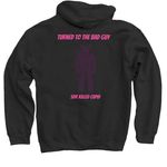 Soul Sharp, a Black Pullover Hoodie (back-view)
