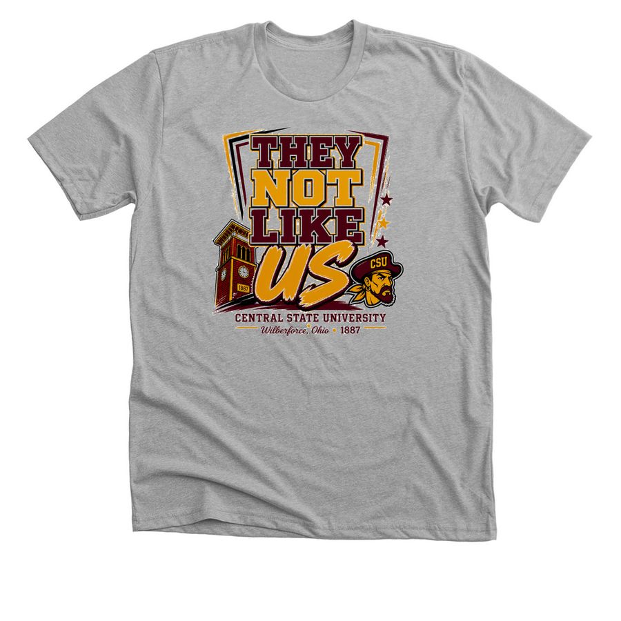 NOT LIKE US - CSU, a Athletic Heather Premium Unisex Tee