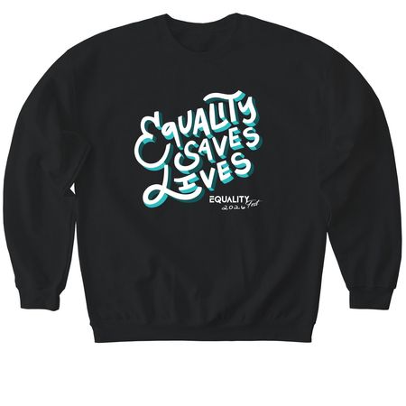 2026 Equality Fest Merch, a Black Softstyle Crewneck Sweatshirt