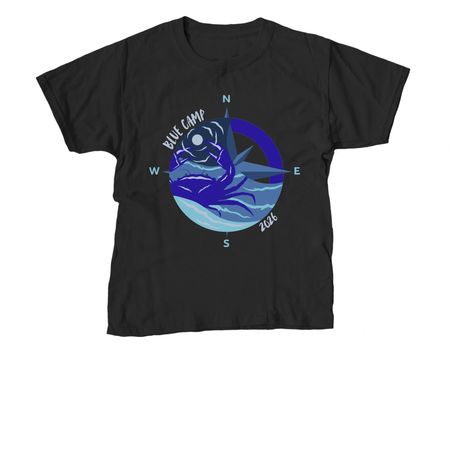 Blue Camp Limited Drop #1, a Black Youth Unisex Tee