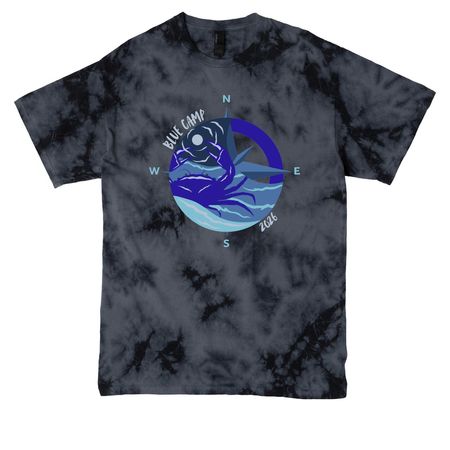 Blue Camp Limited Drop #1, a Black Crystal Tie Dye Tee