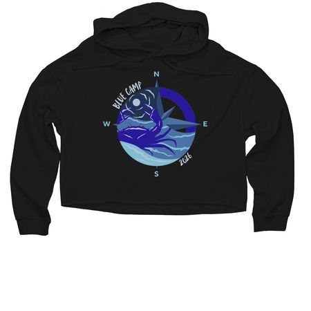 Blue Camp Limited Drop #1, a Black Women?s Lightweight Cropped Hoodie