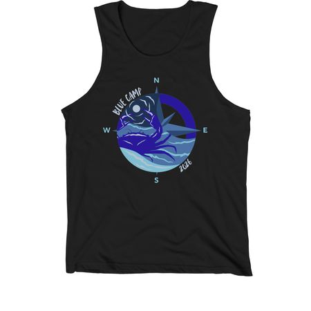 Blue Camp Limited Drop #1, a Black Premium Cotton Tank