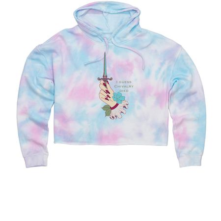 Chivalry&nbsp;, a Cotton Candy Women?s Tie Dye Cropped Hoodie