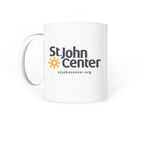 St. John Center Coffee Mug, a White Coffee Mug (back-view)