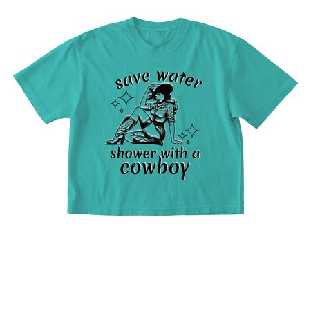 Save Water...- Adult, a Chalky Mint Comfort Colors Boxy Tee