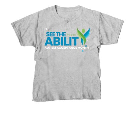 See the Ability -&nbsp; Autism Acceptance Month, a Sport Grey Youth Unisex Tee