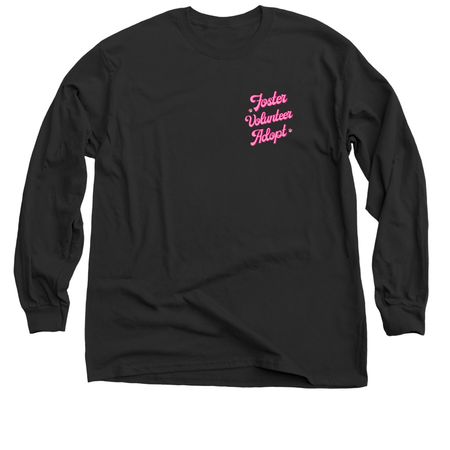 Foster Rescue Adopt!, a Black Classic Long Sleeve Tee