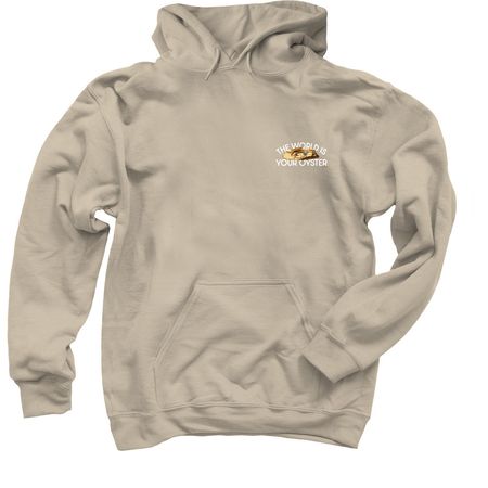 The World is Your Oyster - Original Artwork, a Sand Pullover Hoodie