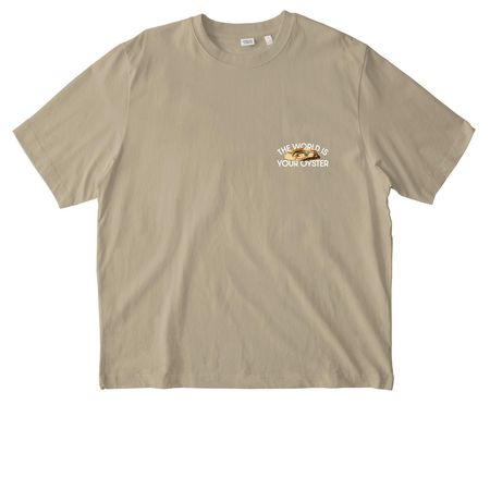 The World is Your Oyster - Original Artwork, a Desert Dust Stanley/Stella Unisex Freestyler Heavyweight Tee