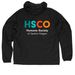 HSCO- Logo Wear, a Black Quarter-Zip Windbreaker (back-view)