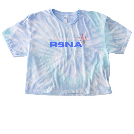 RSNA Heartbeat, a Lagoon Women's Tie Dye Cropped Tee