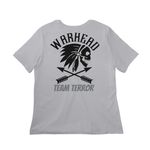 Warhead Team Terror logo shirts.&nbsp;, a Solid Athletic Grey Women?s Relaxed Cotton Tee (back-view)