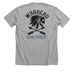 Warhead Team Terror logo shirts.&nbsp;, a Athletic Heather Premium Unisex Tee (back-view)