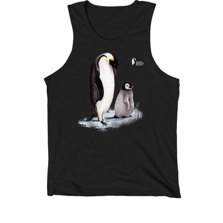 Emperor Penguin-White Logo, a Black Premium Cotton Tank