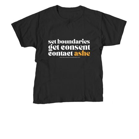 ASHE: Consent & Boundaries, a Black Youth Unisex Tee