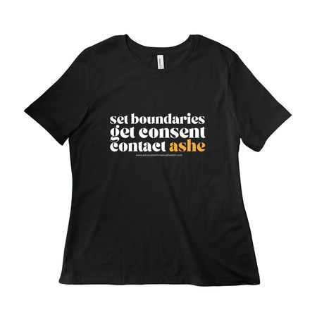 ASHE: Consent & Boundaries, a Vintage Black Women?s Relaxed Cotton Tee