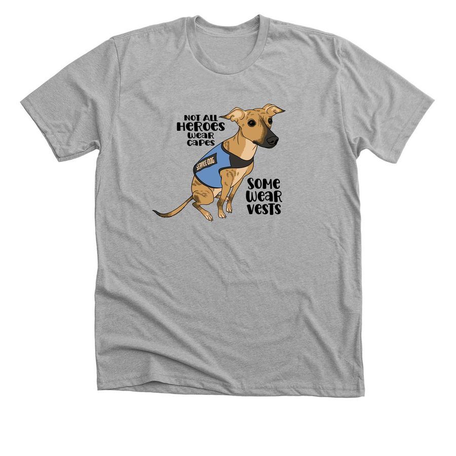 Some Heroes Wear Vests, a Athletic Heather Premium Unisex Tee