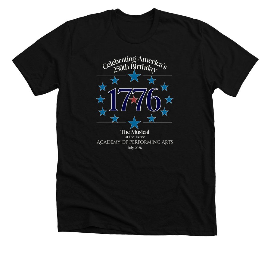 1776, a Solid Black Blend Premium Unisex Tee