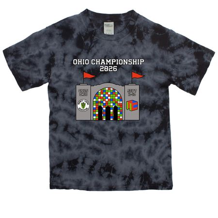 Ohio Champs 2026 Merch, a Black Youth Crystal Tie Dye Tee