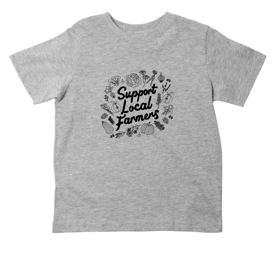 Support Local Farmers (Toddler), a Heather Toddler Tee