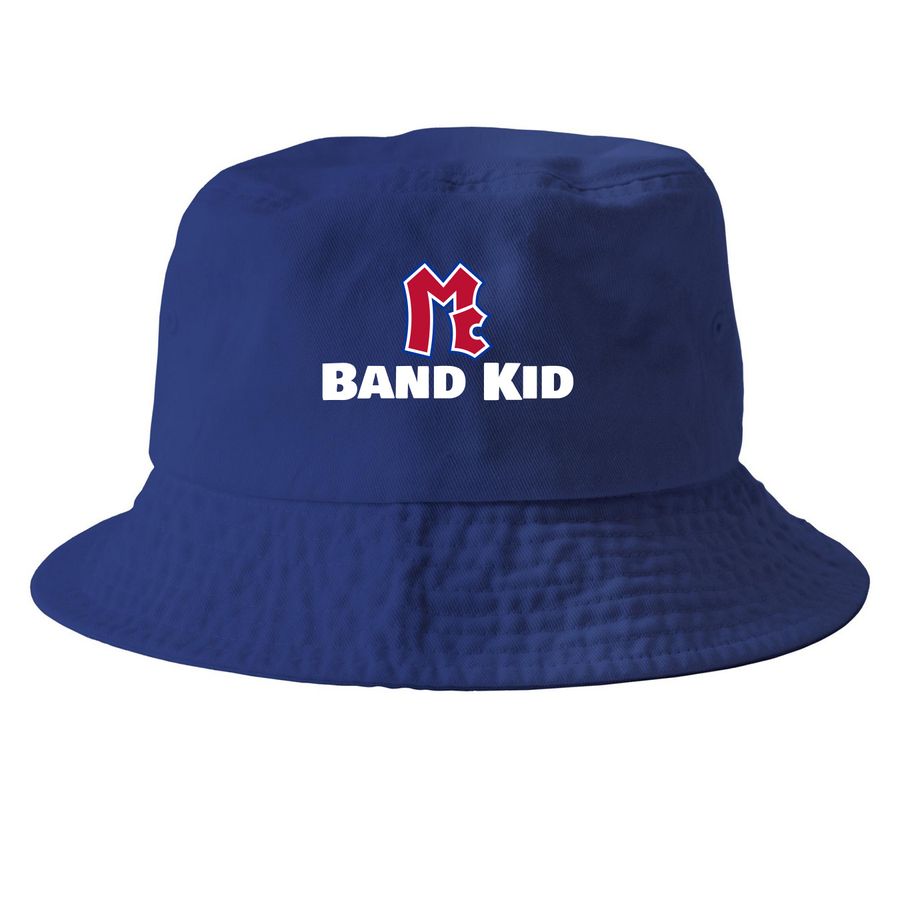 Band Booster Kid Swag, a Royal Blue Printed Bucket Hat