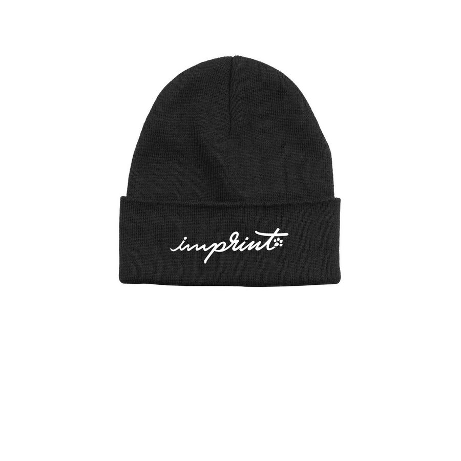 imprint beanie, a Black Printed Base Camp Beanie