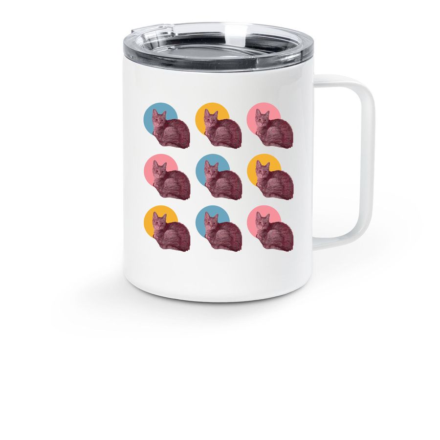 Princess Pizza Pizza Pizza travel mug, a White Stainless Steel Travel Mug