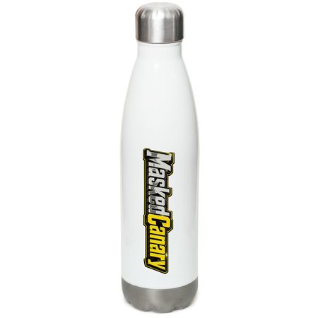 Maskedcanarymerch, a White Stainless Steel Water Bottle