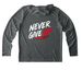 Hoops, a Dark Smoke Grey UV Performance Long Sleeve Hoodie (back-view)