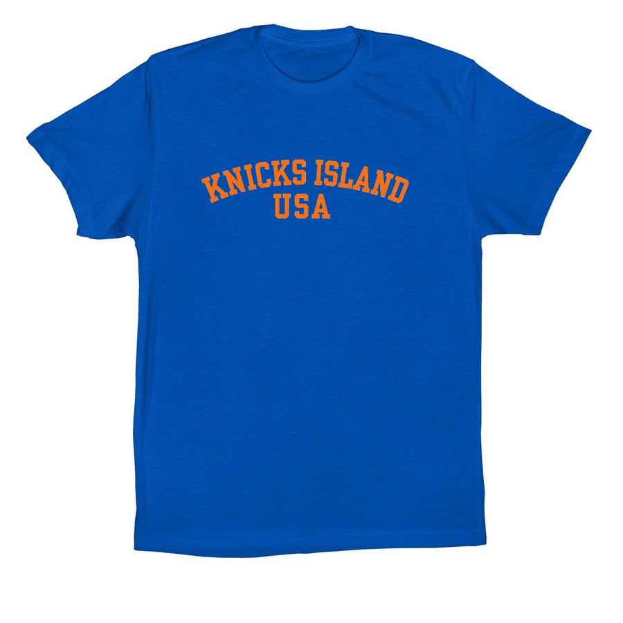 KNICKS ISLAND USA, a True Royal Premium Cotton Tee