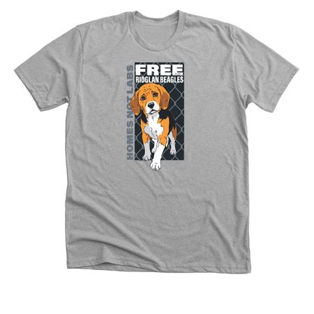 FREE THE RIDGLAN BEAGLES, a Athletic Heather Premium Unisex Tee