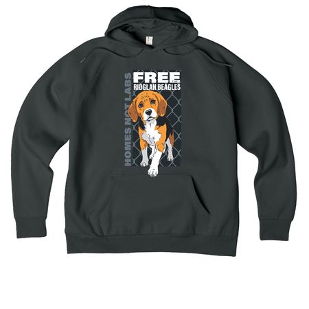 FREE THE RIDGLAN BEAGLES, a Terrain Grey Allmade Organic CVC Pullover Hoodie