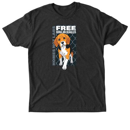 FREE THE RIDGLAN BEAGLES, a Vintage Black Triblend Unisex Tee