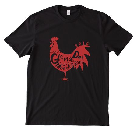 Old School Coop Crew, a Deep Black Allmade Heavyweight Recycled Cotton Tee