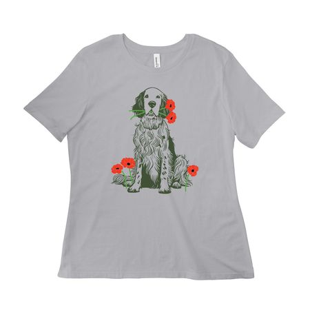 New Beginnings Bloom Here - Green, a Solid Athletic Grey Women?s Relaxed Cotton Tee